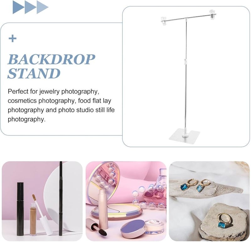 White Photography Backdrop Stand Shelf For Professional Studio Props - Image 4